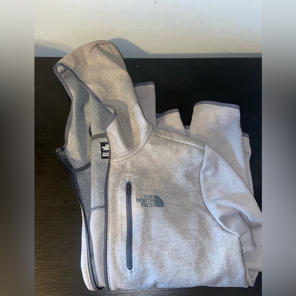 Mens Gray The North Face Zip Up Jacket